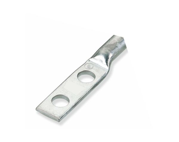 Copper compression lugs - Short barrel, Two holes