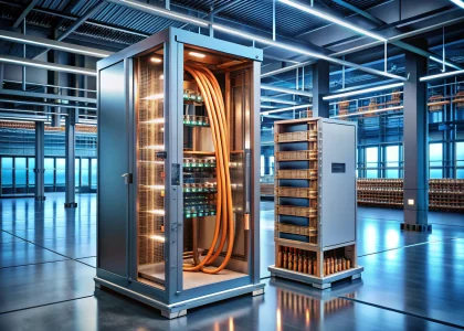 AI edge computing power delivery setup with rugged copper tubular cable terminals and spade connectors in retail kiosk, micro data center, and industrial IoT environments.