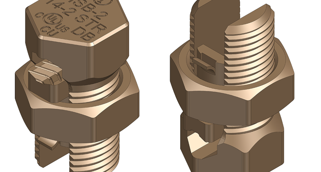 EV charging stations connector with copper split bolts for advanced electric mobility